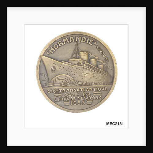 Medal commemorating the SS 'Normandie' by J. Vernon