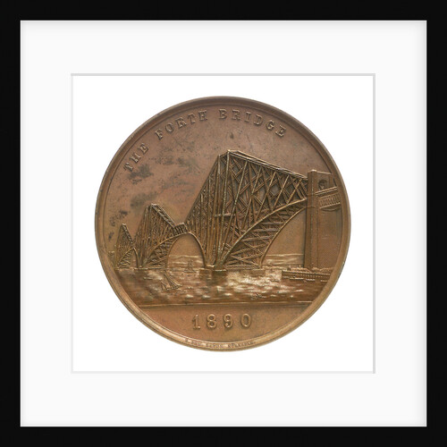 Medal commemorating the opening of the Forth Bridge, 1890; obverse by Lauer Bros.