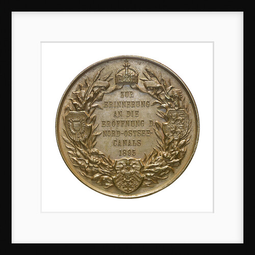 Medal commemorating the opening of the Keil canal, 1895; reverse by G. Loos