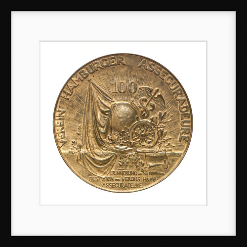 Medal commemorating the Hamburg society of underwriters; reverse by B. Kruse