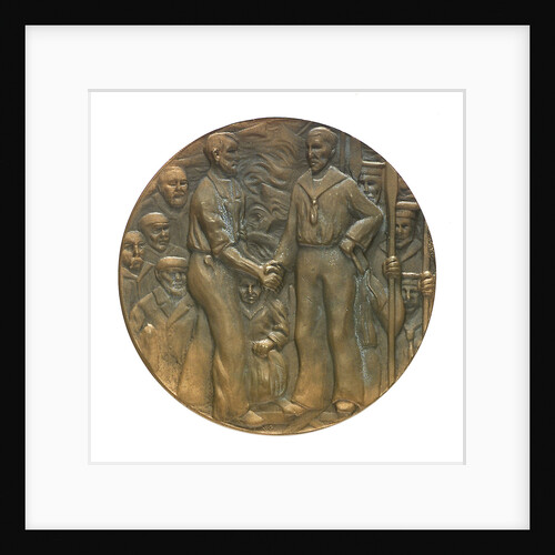 Medal commemorating the rescue of the crews of seven Dutch merchantmen; obverse by J.J. van der Goor