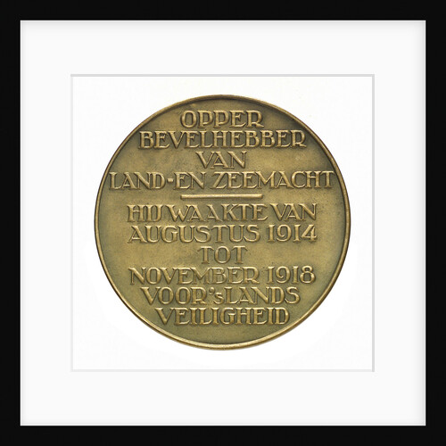 Medal commemorating Admiral and General C. J. Snijders (1852-1932); reverse by T. Dupuis