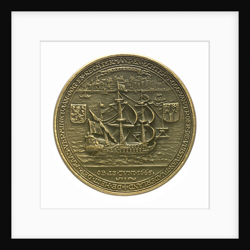 Medal commemorating Admiral Egbert Meeuwsz Kortenaar (died 1665); reverse by J.J. van der Goor