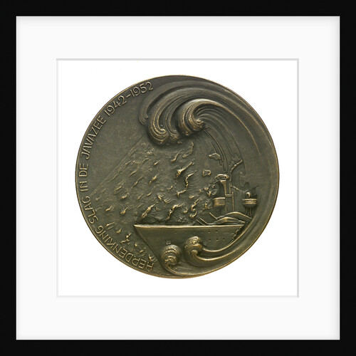 Medal commemorating the combined action in the Java Sea 1942-1952; obverse by B. Liefting
