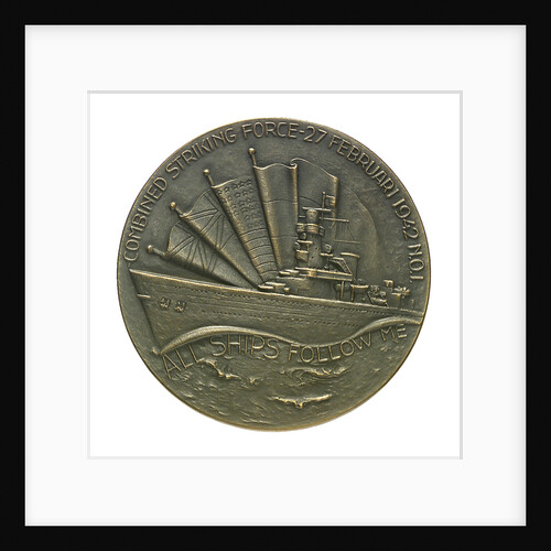 Medal commemorating the combined action in the Java Sea 1942-1952; reverse by B. Liefting