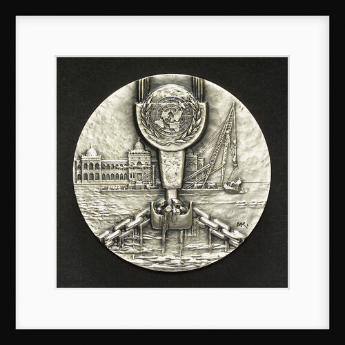 Medal commemorating the Suez Canal Clearance 1956-1957; obverse by M. Kutterink