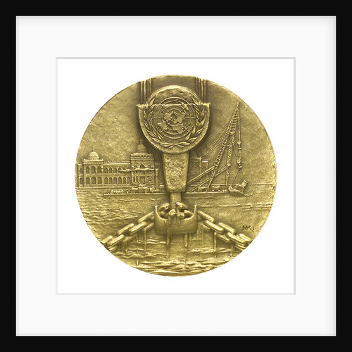 Medal commemorating the Suez Canal Clearance 1956-1957; obverse by M. Kutterink