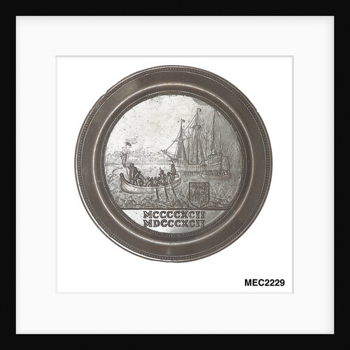 Medal commemorating the 400th anniversary of Christopher Columbus's discovery of America, 1492-1892 by U.A. Bizzarri