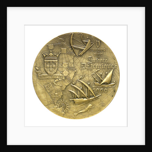 Medal commemorating the 5th centenary of the death of Henry the Navigator, 1960; reverse by J. da Silva