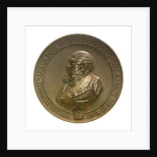 Medal commemorating the first Spanish expedition to the Isthmus of Panama, 1886; obverse by E. Arnaum