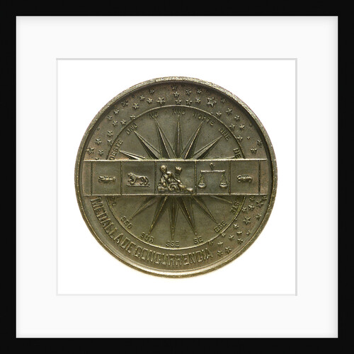 Token commemorating the National Maritime Exhibition of Cadiz, 1887; reverse by A. Galvien