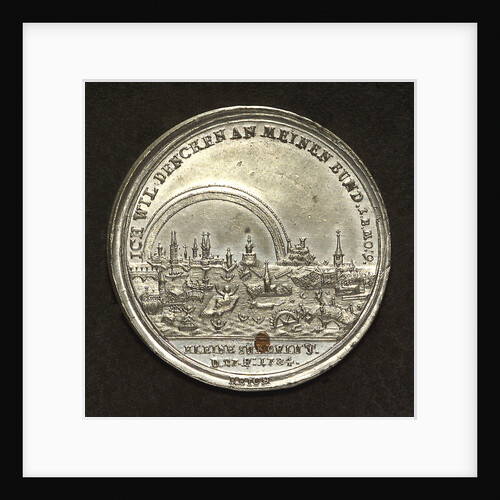 Medal commemorating the floods in Europe, 1784; reverse by J.C. Reich