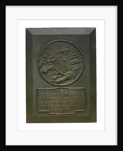 Medal commemorating the centenary of the Dutch Society for Saving Life from Shipwreck, 1924; obverse by E.H.