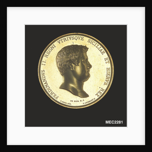 Medal commemorating the accession of King Ferdinand II of the Two Sicilies, 1830 by Filipo Rega