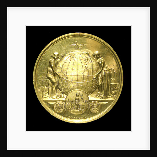 Medal commemorating the first transatlantic cable, 1858; obverse by Tiffany & Co.