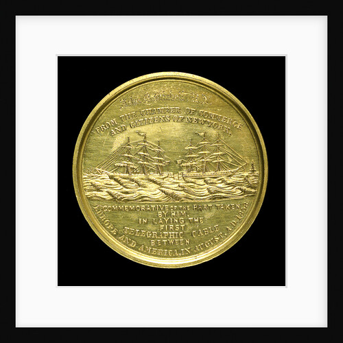 Medal commemorating the first transatlantic cable, 1858; reverse by Tiffany & Co.