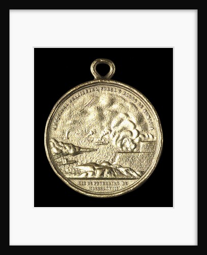 Medal commemorating the Brazilian fleet off Humaita, 1868; obverse by unknown