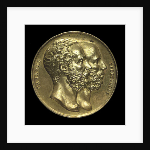 Medal commemorating Admiral von Tegetthoff and General Gablenz, 1874; obverse by Januer