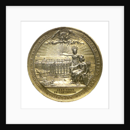 Medal commemorating the Columbian Exposition, 1892; reverse by M. Mayer