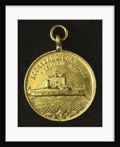Medal commemorating the visit of the National Guard to the SS 'Garibaldi', 1898; reverse by B. Orzali & Co.