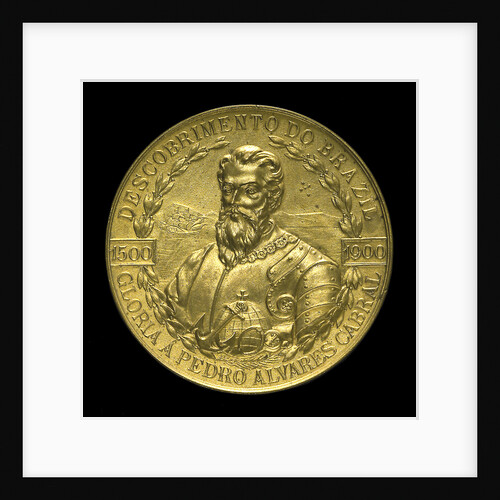 Medal commemorating the 4th centenary of the discovery of Brazil, 1900; obverse by Lauer Bros.