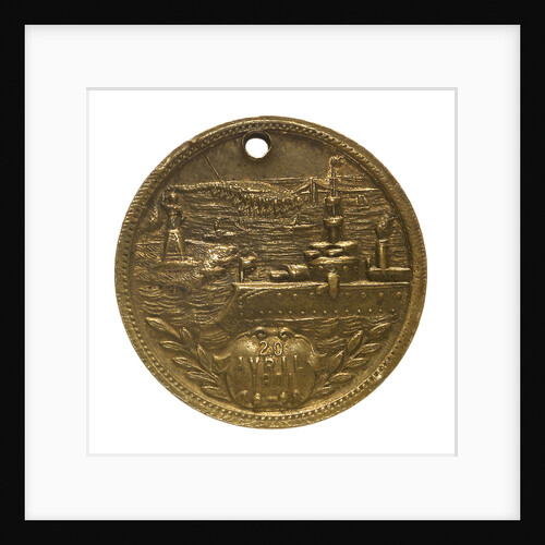 Medal commemorating the visit of the 'Duguay-Trouin' to New York, 1900; obverse by unknown