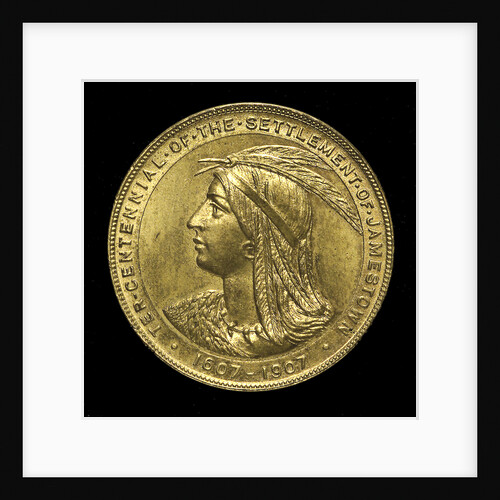 Medal commemorating the tercentenary of the settlement of Jamestown, 1907; obverse by unknown