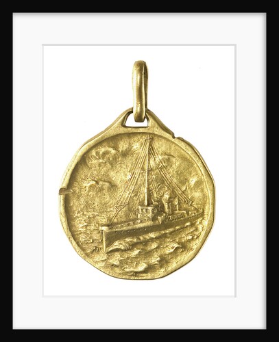 Medal commemorating the Royal torpedo boat service; obverse by A. Santi
