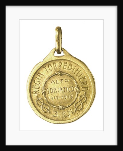 Medal commemorating the Royal torpedo boat service; reverse by A. Santi