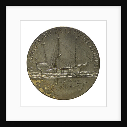 Medal commemorating the 400th anniversary of the discoverer Juan Sebastian del Cano, 1922; reverse by unknown
