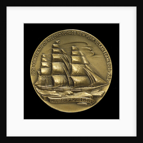 Medal commemorating the centenary of the voyage of the 'Flying Cloud', 1951; obverse by M.K. and Holland