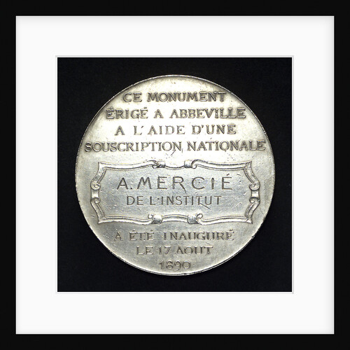 Medal depicting the Admiral Courbet memorial; reverse by H. Dubois