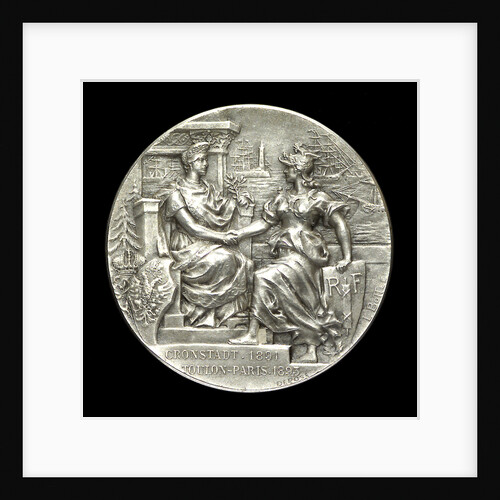 Medal commemorating the French squadron visit to Cronstadt, 1891 and the Russian squadron visit to Toulon, 1893; obverse by Louis Alexandre Bott