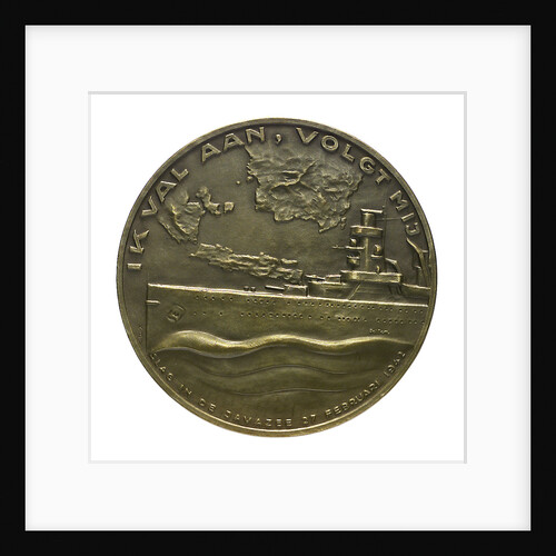 Medal commemorating the Battle of the Java Sea, 1942; reverse by Poldon
