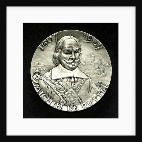 Mining badge commemorating the 350th Anniversary of the birth of Admiral de Ruyter, 1957; obverse by unknown