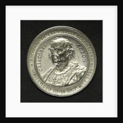 Medal commemorating the fourth centenary of the discovery of America, 1892; obverse by L. Pogliaghi