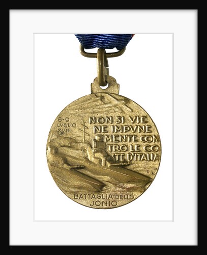 Medal commemorating the Battle of the Ionian Sea or Cape Matapan, 1941; reverse by unknown