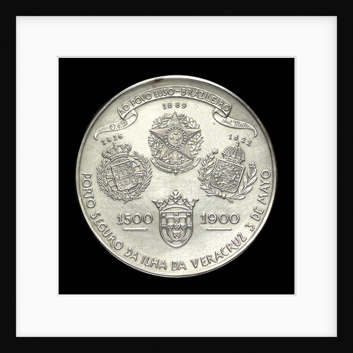 Medal commemorating the 400th anniversary of the discovery of Brasil, 1900; reverse by H. Frei