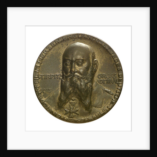 Medal commemorating Grossadmiral Alfred von Tirpitz (1849-1930); obverse by P. Sturm