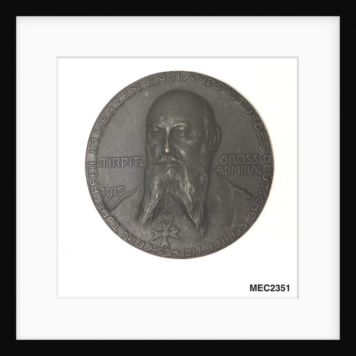 Medal commemorating Grossadmiral Alfred von Tirpitz (1849-1930); obverse by P. Sturm