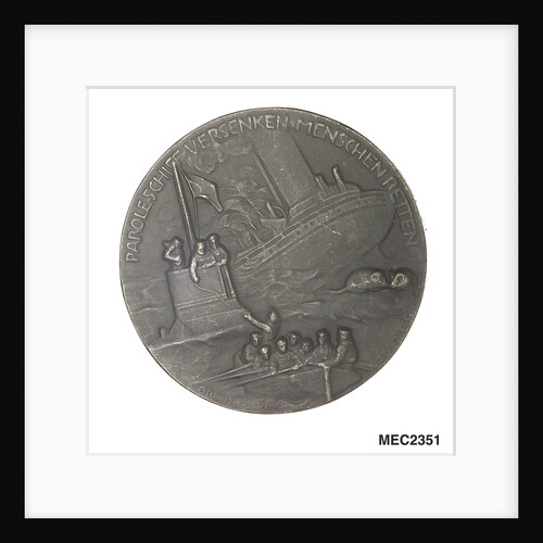 Medal commemorating Grossadmiral Alfred von Tirpitz (1849-1930); reverse by P. Sturm