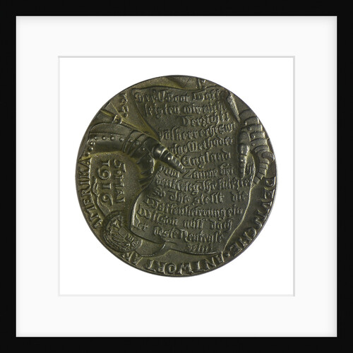 Medal commemorating the American note on U-boat warfare, 1916; reverse by Karl Goetz