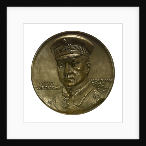 Medal commemorating Captain-Lieutenant Otto von Weddigen (1882-1915) submarine commander; obverse by A. L.