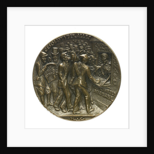 Medal commemorating the sinking of the SS 'Lusitania', 1915; obverse by Karl Goetz