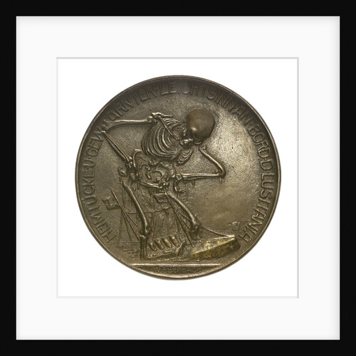 Medal commemorating the sinking of the SS 'Lusitania', 1915; obverse by W. Eberbach