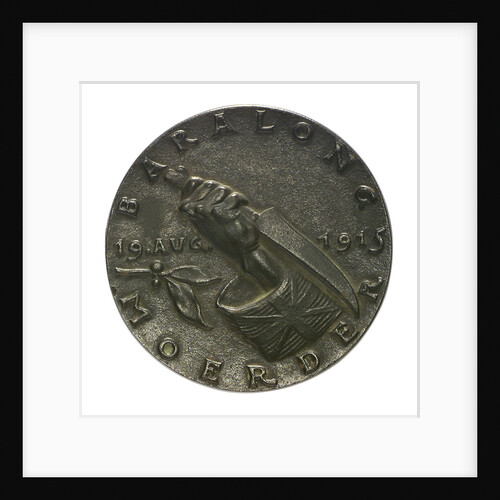 Medal commemorating the sinking of 'U27' by Q-ship 'Baralong', 1915; reverse by Karl Goetz