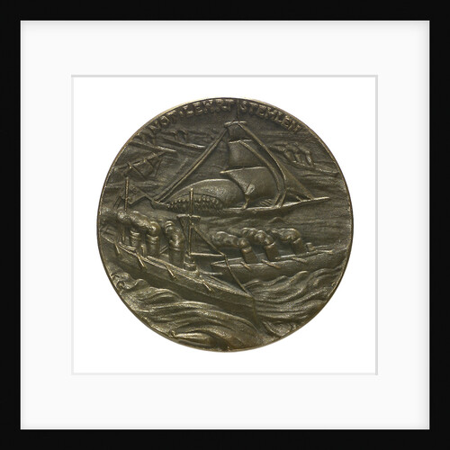 Medal commemorating Dutch trade restrictions during the First World War; obverse by Karl Goetz
