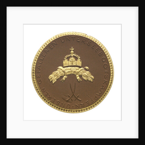 Medal commemorating a submarine officer's memorial; obverse by unknown