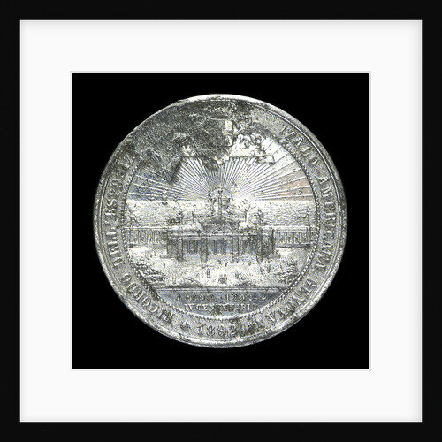 Medal commemorating Christopher Columbus (1451-1506) and the fourth centenary of the discovery of America, 1892; reverse by W. Mayer