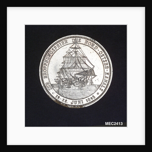 Medal commemorating the opening of the Kiel Canal, 1895; obverse by Lauer Bros.